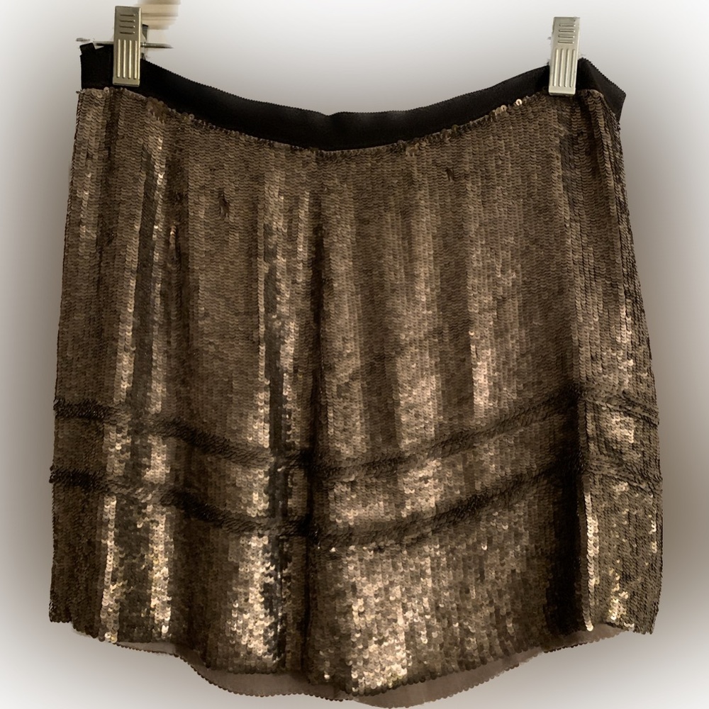 Theory Antique Metal Sequin Skirt